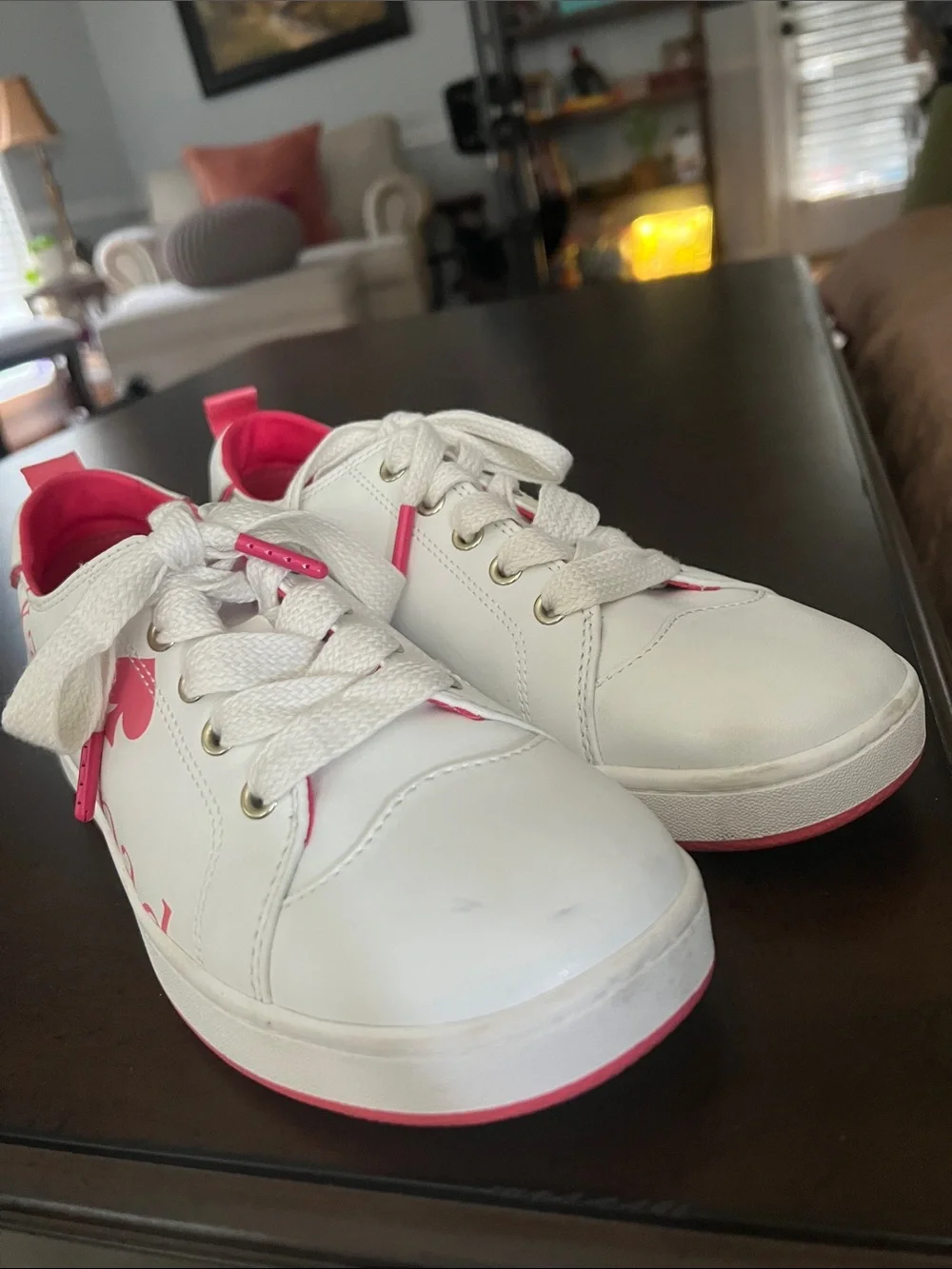 Kate Spade Nikki Sneaker in Optic White/Pink Peppercorn - size 8.5